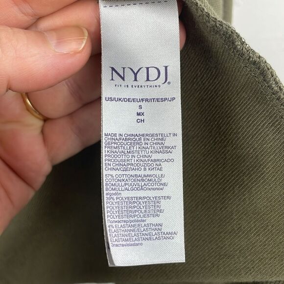 NYDJ Open Front Sweatshirt Jacket Olive Green Small - Picture 7 of 12